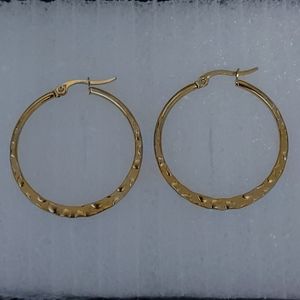 18k Gold Plated Hoop Earrings
